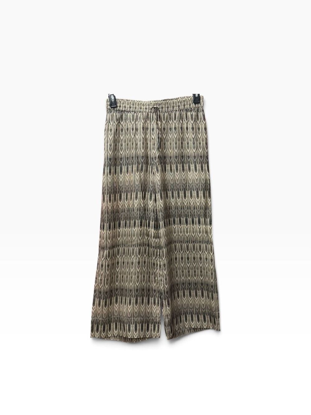 Billy Reid Wide Leg Pull On 100% Silk Pants in Ikat Pattern NWT Size Small